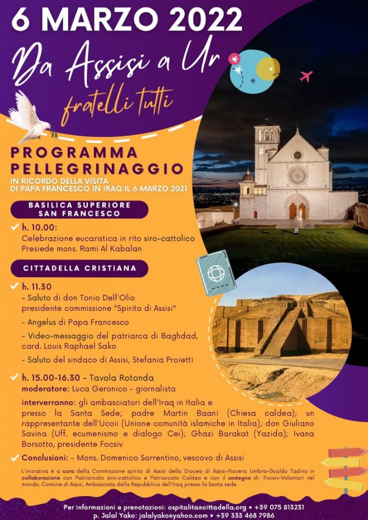 Locandina evento 6 marzo Da Assisi a Ur